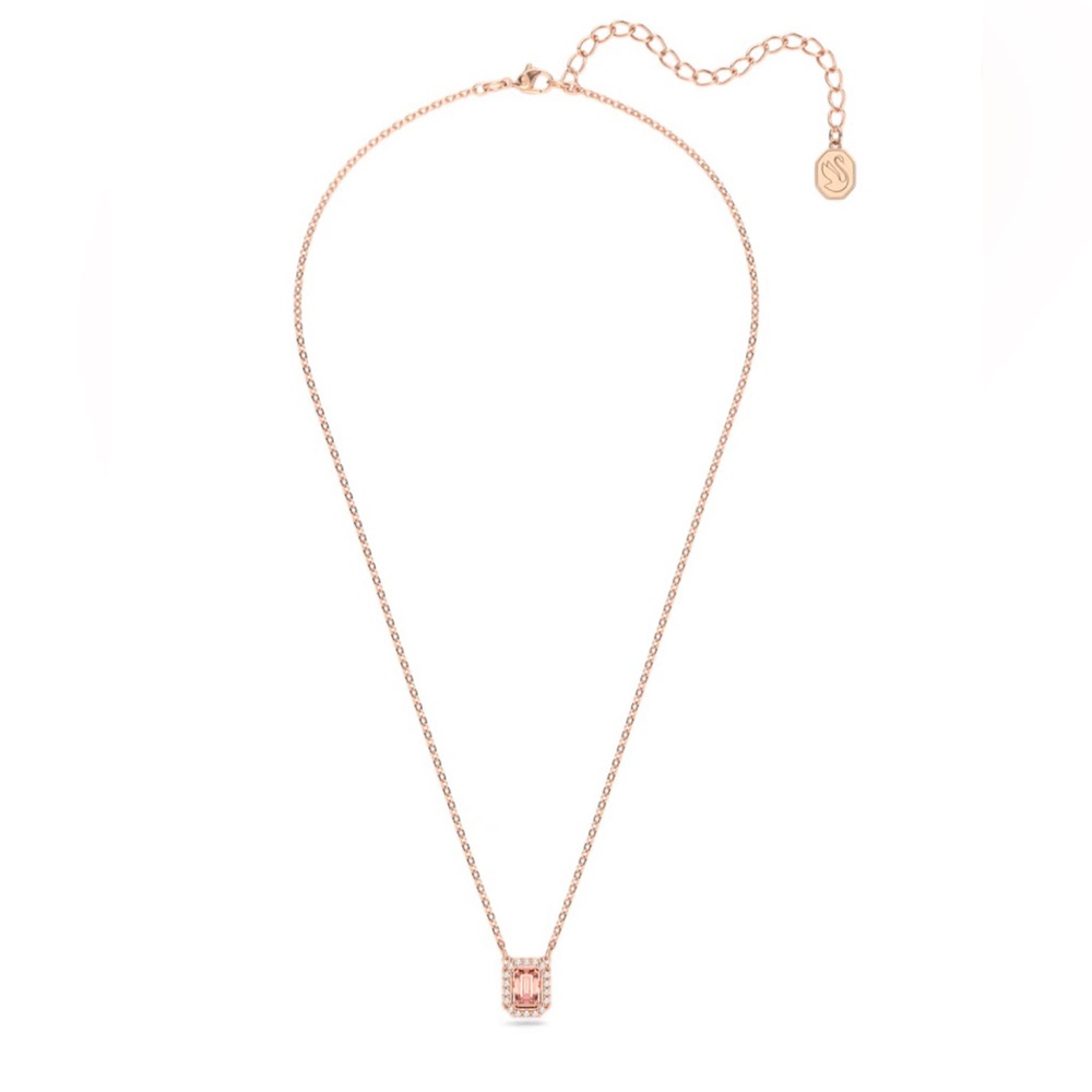 Swarovski Millenia necklace. Octagon cut, Pink, Rose gold-tone plated. - Picture 3 of 5